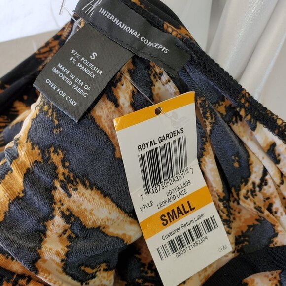 INC International Cold Shoulder Tunic Top Animal Print Poly Knit Women Small NWT - Picture 3 of 9